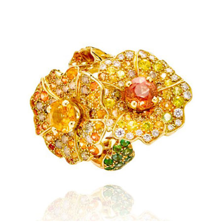 flower ring by Parisian jeweller Marc Alexandre