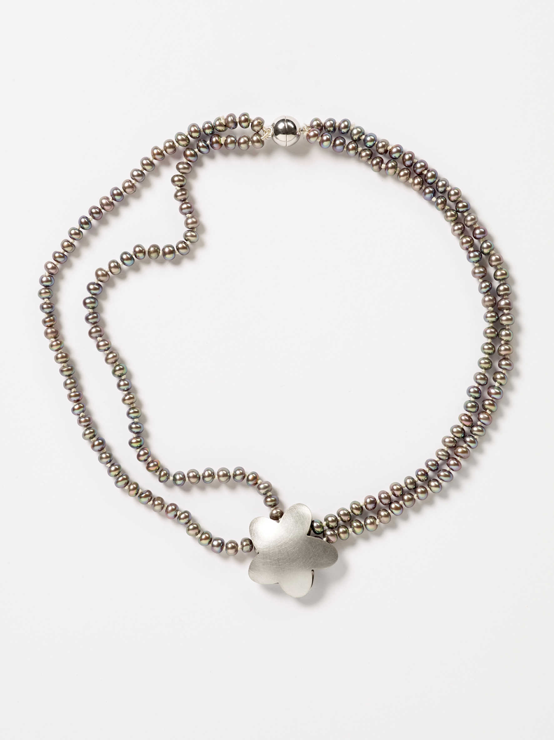 silver necklace, unique piece Marie-Bénédicte