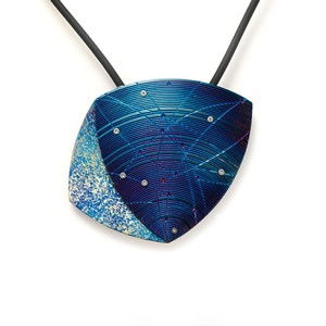 Cosmos - pendant, titanium, stainless steel, acrylic glass by Belgian artist Thierry Bontridder