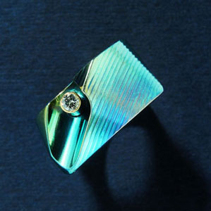 ring with diamond by jewellery designer Thierry Bontridder