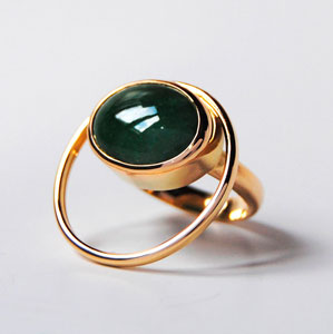 coloured gemstone ring by jewellery designer Gerhild Kirchner